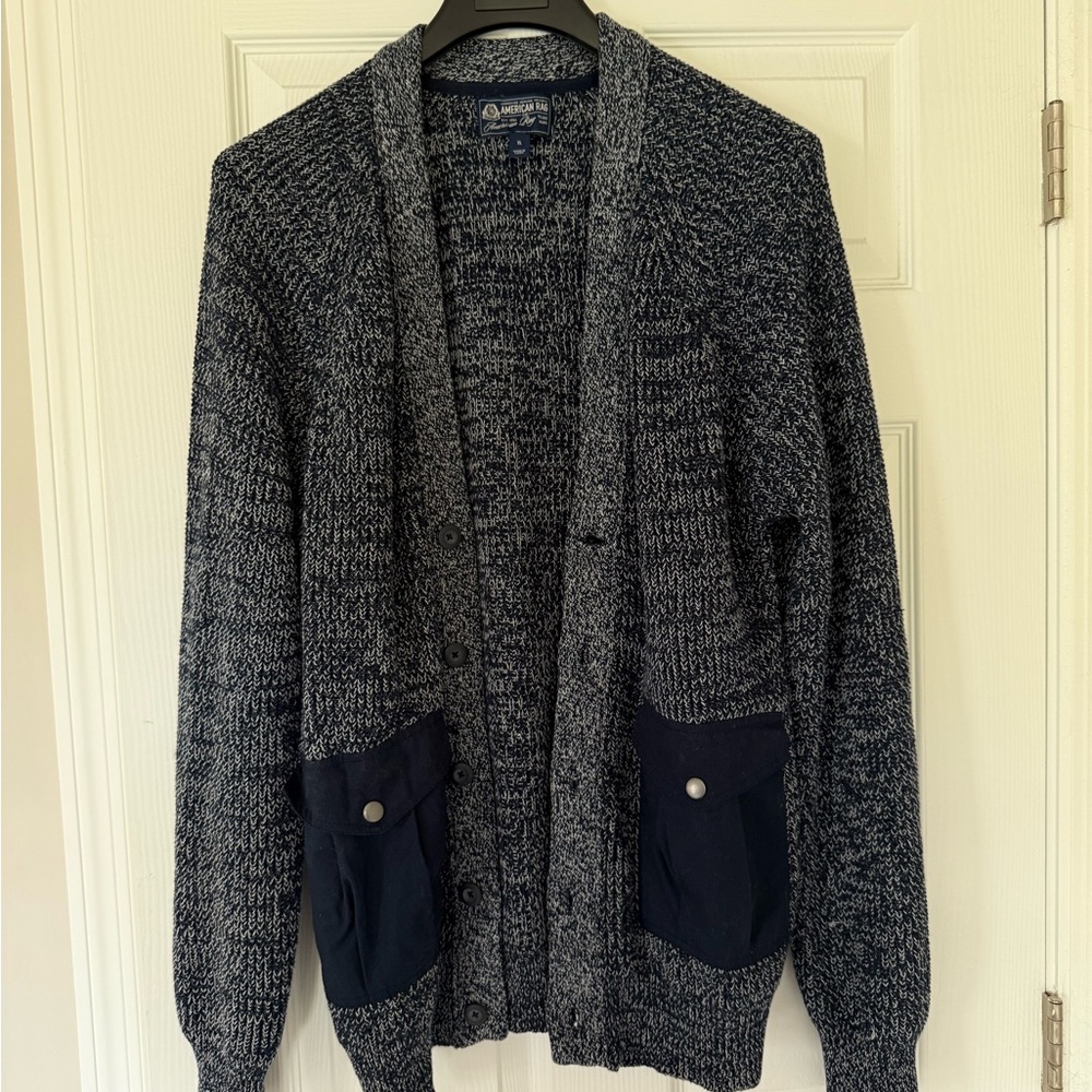 American Rag Men's Gray Cardigan Sweater Size XL